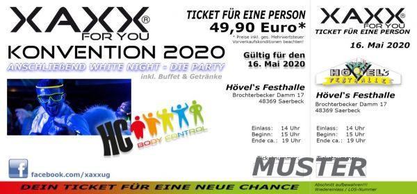 Ticket XAXX-KONVENTION 16. Mai 2020