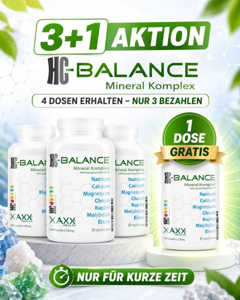 HC-Balance Mineral Komplex 3er-Set + 1 Gratis