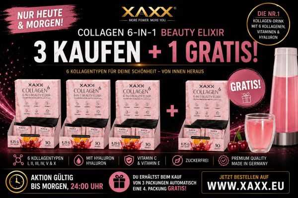 Collagen 6-IN-1 BEAUTY ELIXIR - (3+1 Aktion)