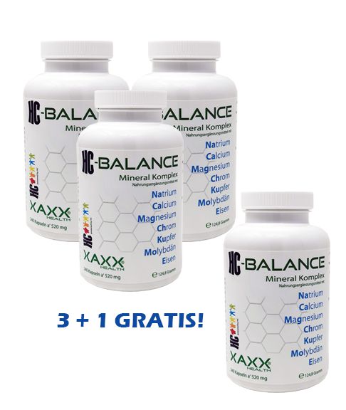 HC-Balance Mineral Komplex 3er-Set + 1 Gratis